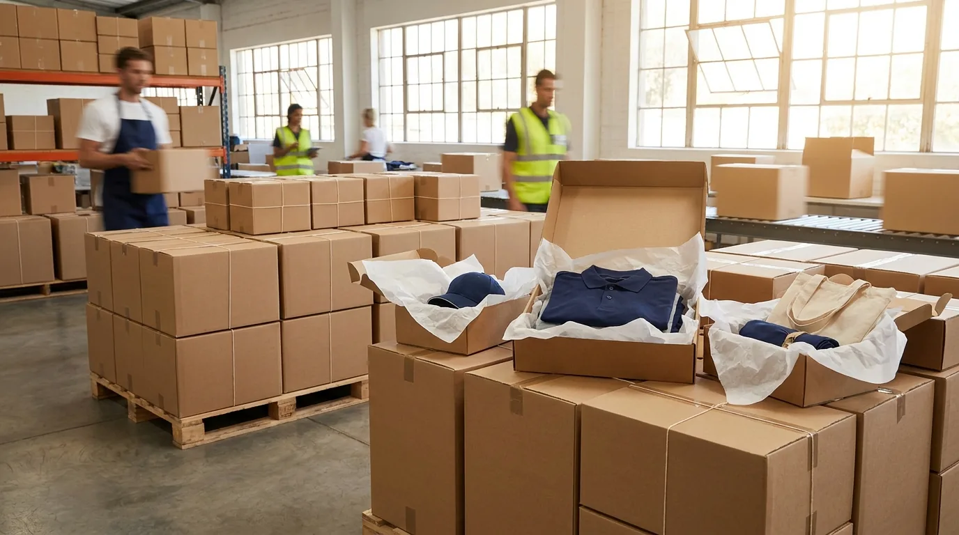 Kurumsal tekstil paketleme ve teslimat